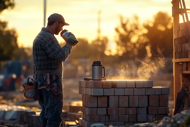 quotBricklayers Morning Routine Intimate Work Preparation Scenequot