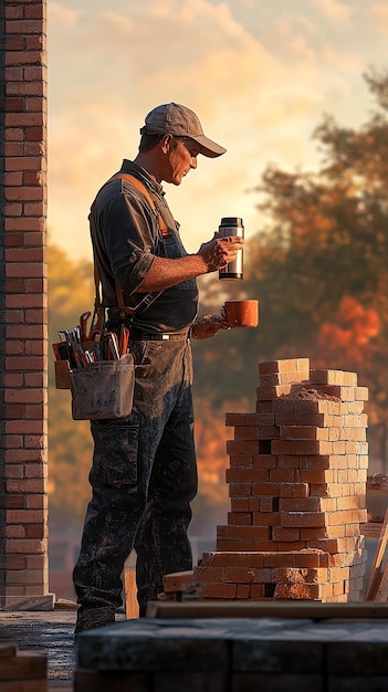 quotBricklayers Morning Routine Intimate Work Preparation Scenequot