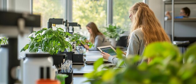 Photo quotbright modern environmental science lab filled with equipmentquot