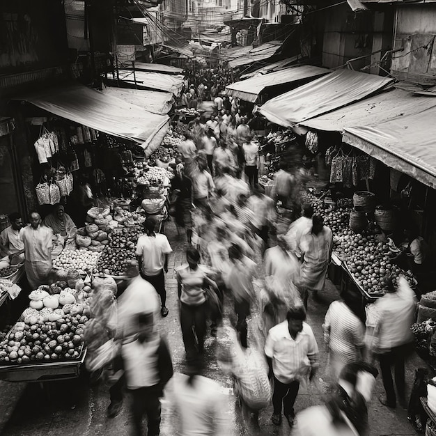 quotBustling Market Scene Filled with Activityquot