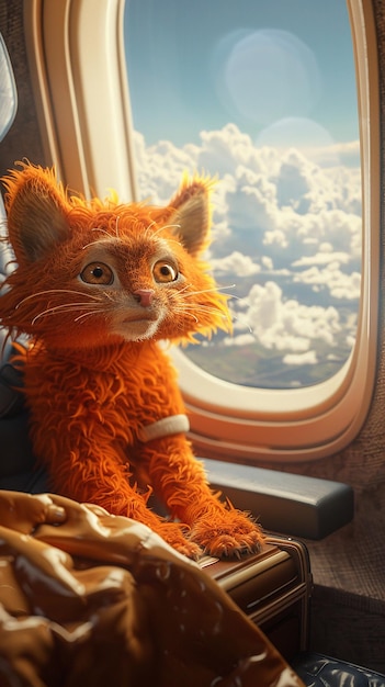 quotCinematic Photo of an Orange CatBoy Sitting Nervouslyquot