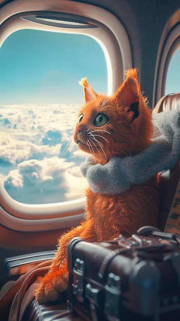 quotCinematic Photo of an Orange CatBoy Sitting Nervouslyquot