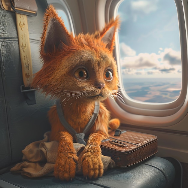 quotCinematic Photo of an Orange CatBoy Sitting Nervouslyquot