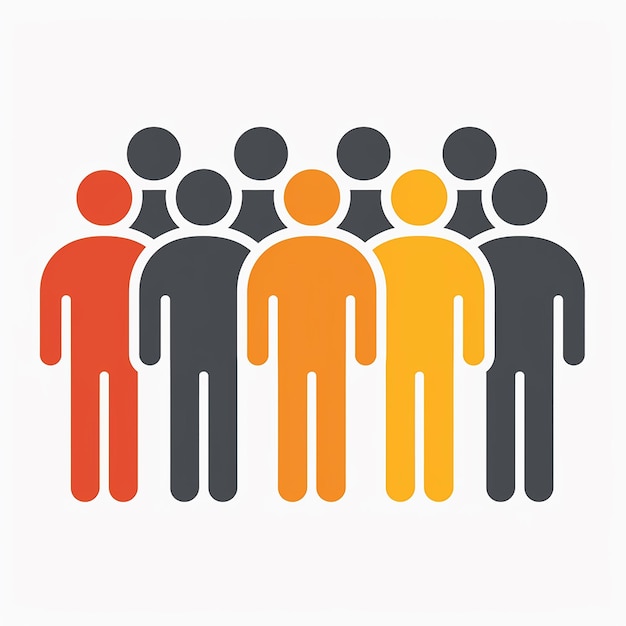 quotClean Icon Representing a Group of Peoplequot