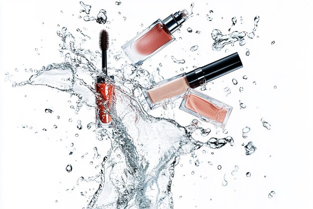 Photo quotcosmetics with a water splash effectquot