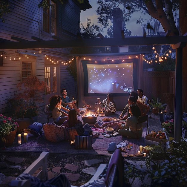 quotCozy Backyard Movie Nightquot