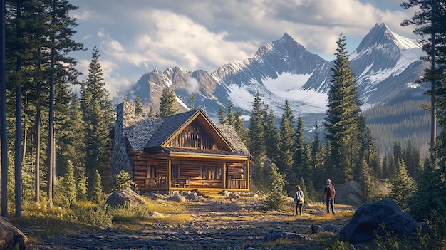 quotCozy Log Cabin Nestled in the Canadian Rocky Mountainsquot