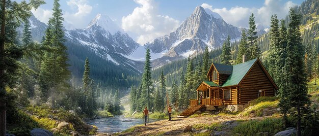 quotCozy Log Cabin Nestled in the Canadian Rocky Mountainsquot