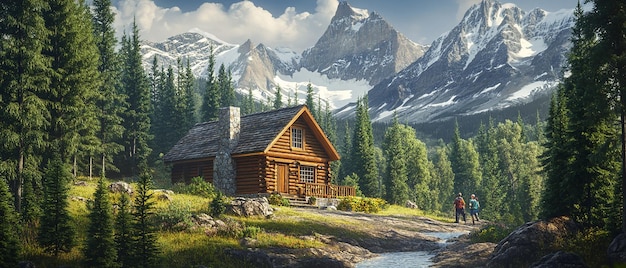 quotCozy Log Cabin Nestled in the Canadian Rocky Mountainsquot