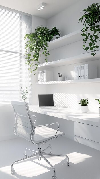 quotCrisp White Office with Minimalist Deskquot