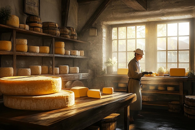 quotDetailed View of Artisanal Cheese Productionquot