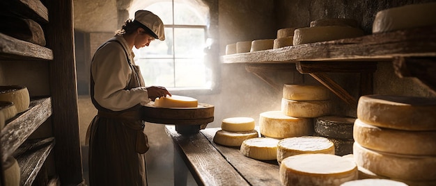 quotDetailed View of Artisanal Cheese Productionquot