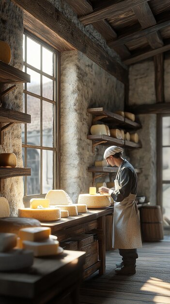 quotDetailed View of Artisanal Cheese Productionquot