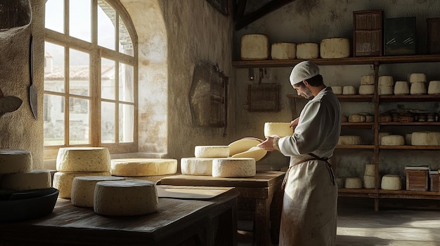 quotDetailed View of Artisanal Cheese Productionquot