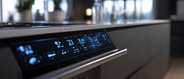 quotDishwasher with Touch Screen Interface Displaying Settingsquot