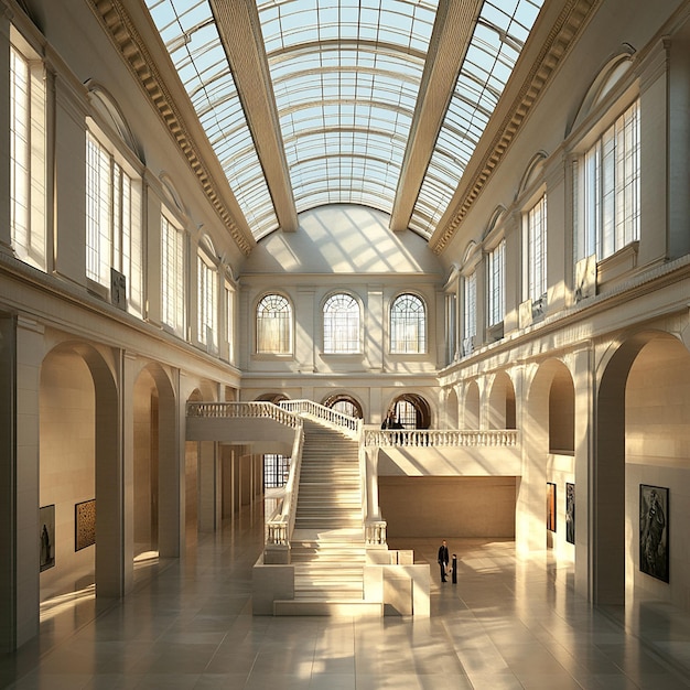 quotDramatic Grand Museum Atrium with a Stunning Designquot