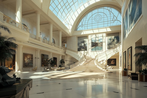 quotDramatic Grand Museum Atrium with a Stunning Designquot