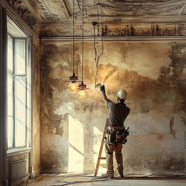 quotElectrician Repairing Wires in Historic Buildingquot