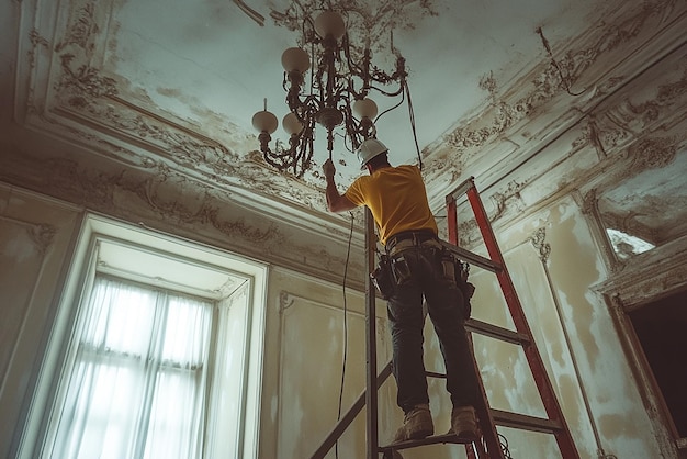 quotElectrician Repairing Wires in Historic Buildingquot