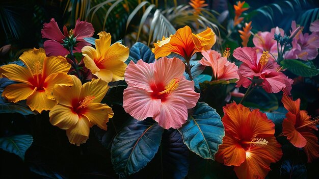 Photo quotexotic flower paradise in lush botanical gardenquot