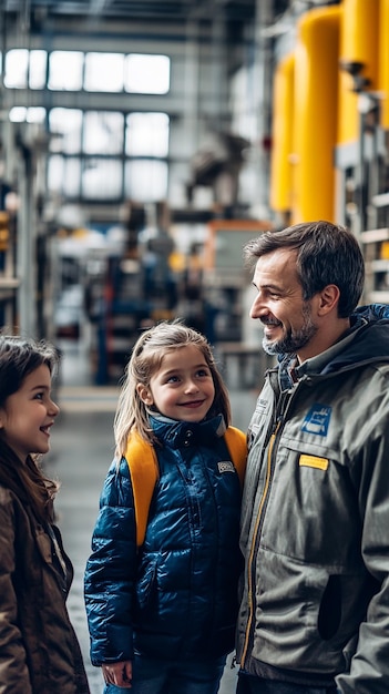 Photo quotfactory workers family visiting the factoryquot