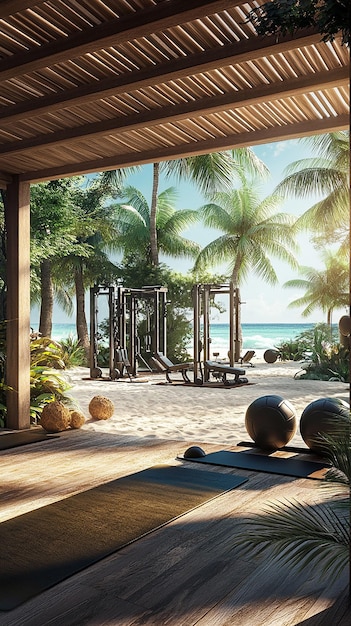 quotFitnessFocused Beach Resort with Outdoor Gym and Wellness Activitiesquot