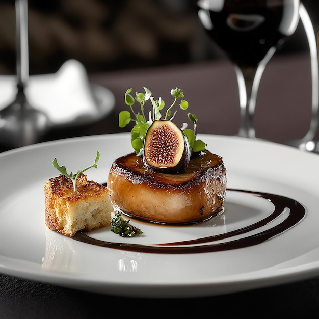 quotFoie Gras with Fig Compote on Elegant Platequot