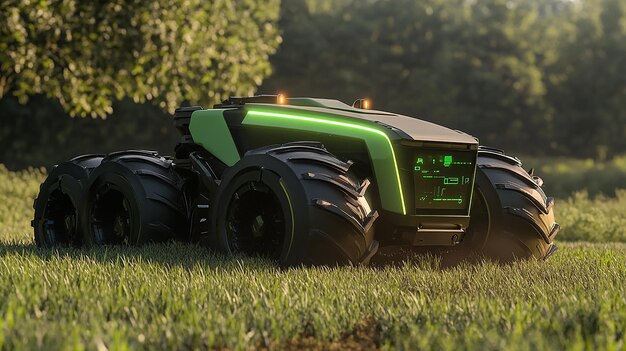 Photo quotfuturistic autonomous farming vehicle with modular designquot