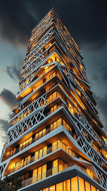 quotGeometric HighRise Building with Sleek Designquot