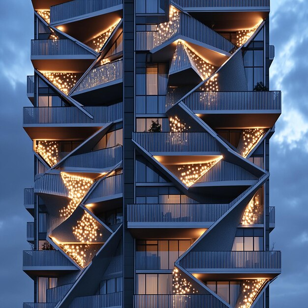 quotGeometric HighRise Building with Sleek Designquot