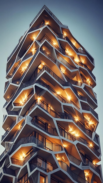 quotGeometric HighRise Building with Sleek Designquot