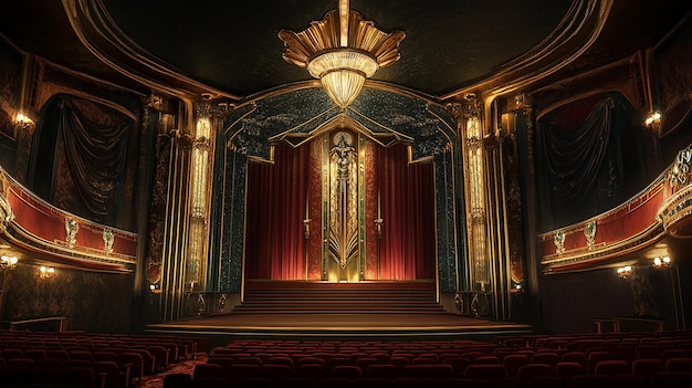 quotGrand Art Deco Theater with Intricate Detailsquot