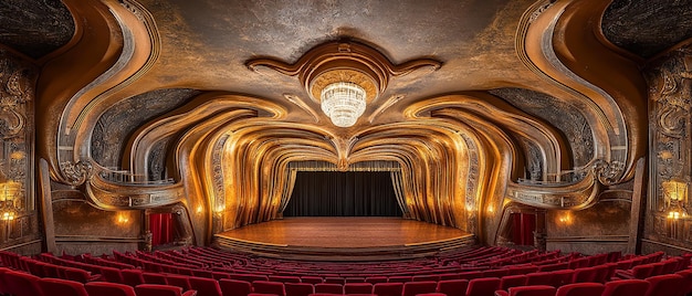 quotGrand Art Deco Theater with Intricate Detailsquot