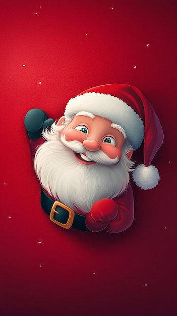 quotHappy Cartoon Santa Claus Peeking Outquot