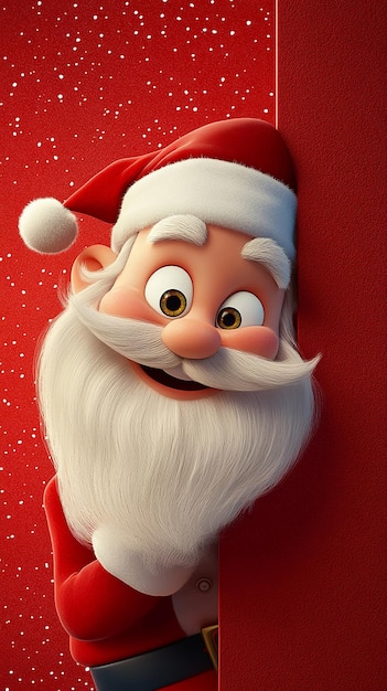 quotHappy Cartoon Santa Claus Peeking Outquot