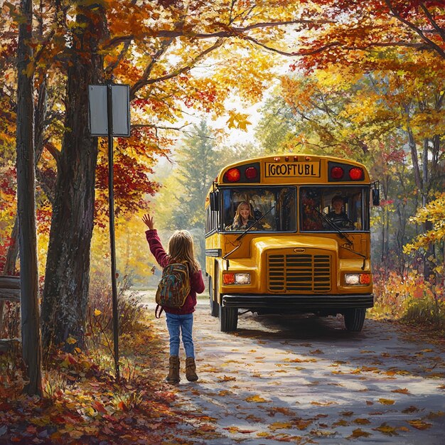 quotHeartwarming Farewell at the School Bus Stopquot