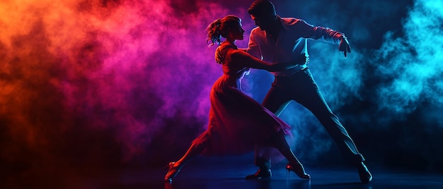 Photo quothispanic couple dancing salsa or merengue in a captivating momentquot