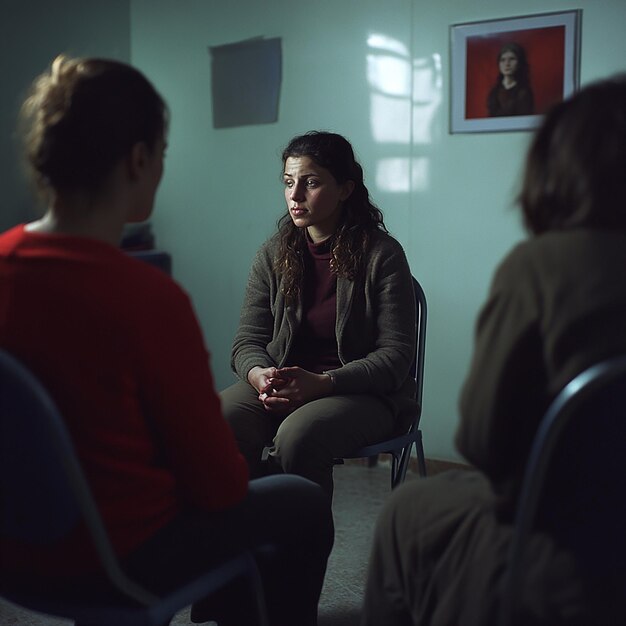 Photo quothumanitarian workers offering psychological support to individualsquot