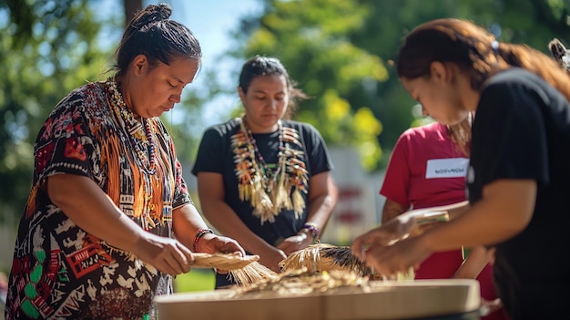 Photo quotindigenous communities working together on largescale projectsquot