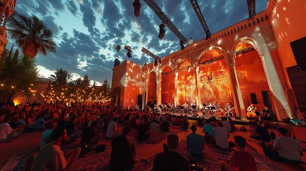 Photo quotlarge outdoor music concert at moroccan mawazine festivalquot