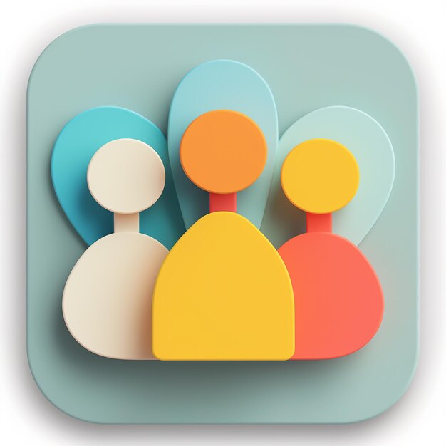 Photo quotminimalist app icon of people gatheringquot