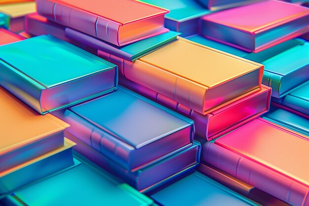 Photo quotmodern 3d illustration of glossy books with french coversquot