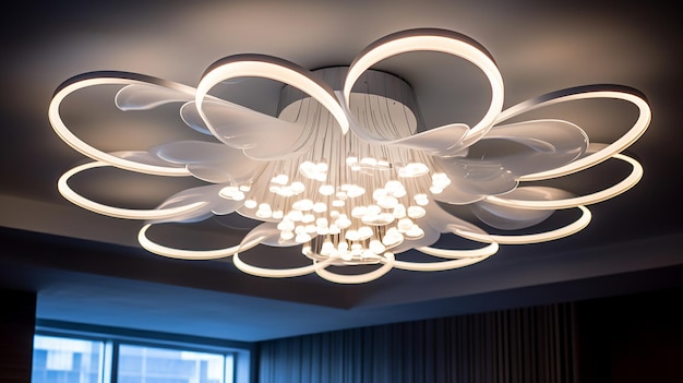 Photo quotmodern led chandelier on the ceilingquot