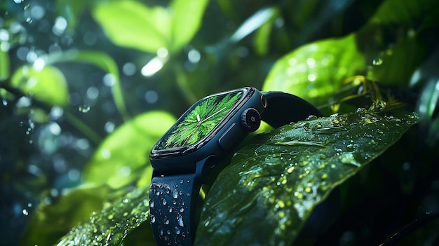 Photo quotmodern smartwatch in a rainforestquot