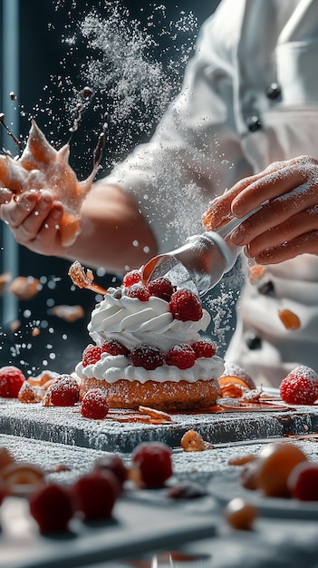 quotPastry Chef Creating a Gourmet Dessertquot