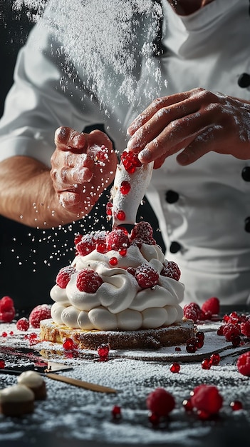 quotPastry Chef Creating a Gourmet Dessertquot