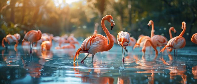 quotPhotographer Capturing Flamingos in a Vibrant Lagoonquot