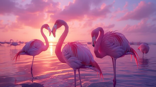 Photo quotphotographer capturing flamingos in a vibrant lagoonquot