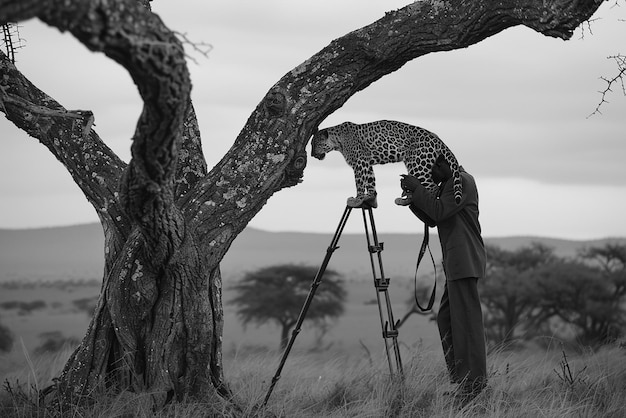 Photo quotphotographer capturing a pride of lions restingquot