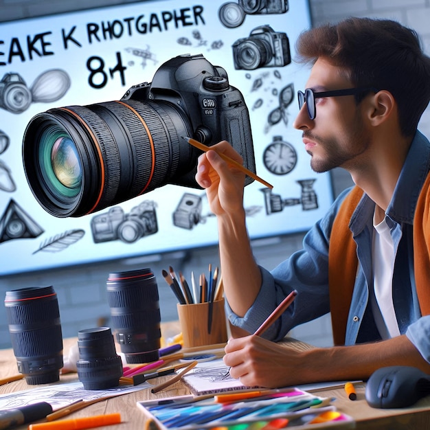 QuotPhotographer with HighEnd DSLR and Telephoto Lensquot